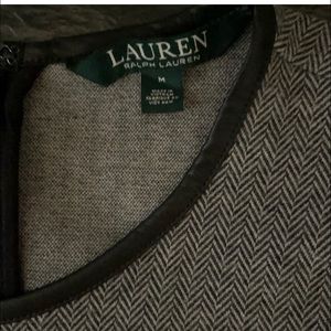 Tweed Ralph Lauren Dress leather trim S